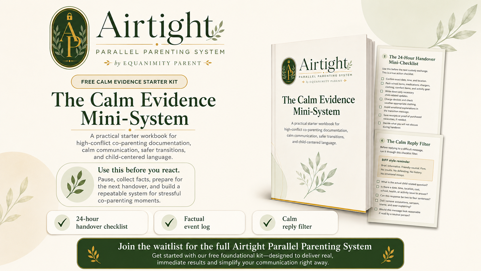 Airtight Parallel Parenting System and Calm Evidence Mini-System preview